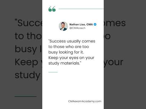 "Success usually comes to those who are too busy looking for it. Keep your eyes on your study ma..."