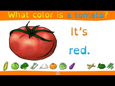 English Food Vocabulary and Color Practice for Kids - What Color Is It? | ELFLearning