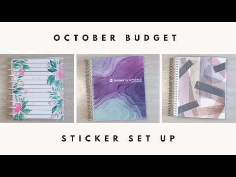 October Budget Sticker Setup / TBM BBP Workbook / Erin Condren / The Classic Happy Planner