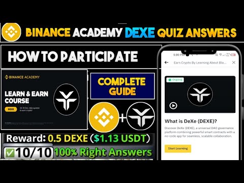 Binance DEXE Learn and Earn Quiz Answers