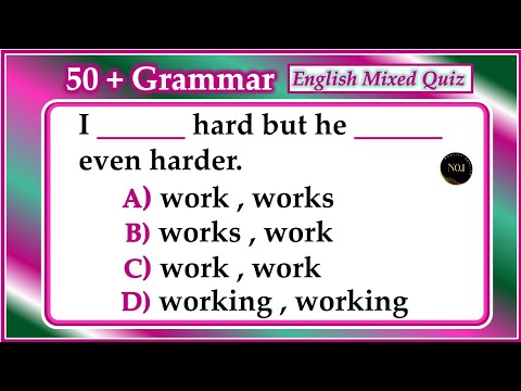 50 + Grammar Tenses Quiz | Test Your English Level With This Grammar Test | No.1 Quality English