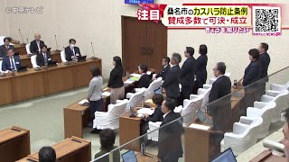 【カスハラ防止条例】 賛成多数で可決・成立制裁　措置が盛り込まれたカスハラ防止条例は全国初　三重・桑名市