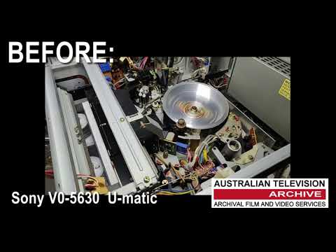 3/4" inch Umatic Videotape Machine Repair - BEFORE AND AFTER - Australian Television Archive