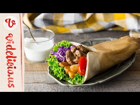 ヨーグルトソースで味わう！ギリシャ風ラム肉のピタパンロール｜How to make Greek Style Lamb Meat Pita Bread Roll