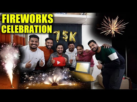 Fireworks Celebration 🔥75000 Subscribers | SK Crackers FACTORY PRICE 🧨 Kannada Vlog #thegeekindia