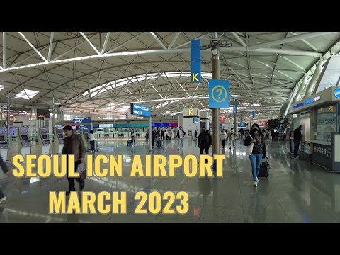 Seoul Incheon Airport Terminal 1 (ICN) Walking Tour March 2023 4K