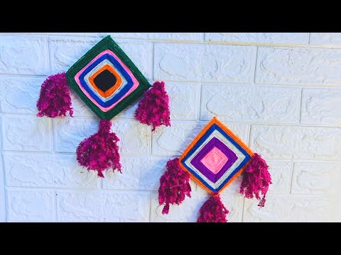 Haldi Mehandi Decoration 😍 Woolen Kite 🪁 Design | DIY Home Decor#haldidecoration #mehandidecoration