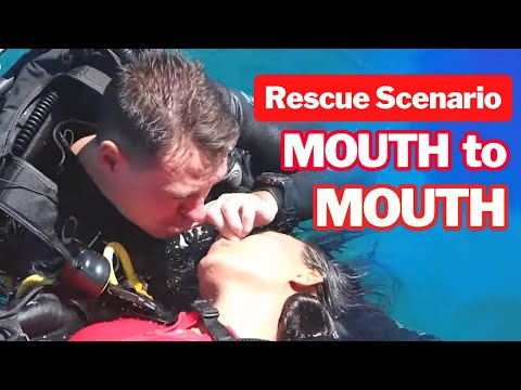 PADI Rescue Exercise 7 IDC and Divemaster Course Mouth-to-Mouth Breathing