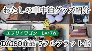 Beginners sleeping in the car 🔰 Introducing my goods for sleeping in the car & Every Wagon DA17W