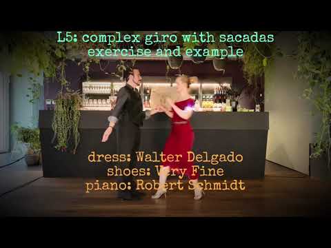 Tango Level 5: Giro with sacadas - exercise and practice