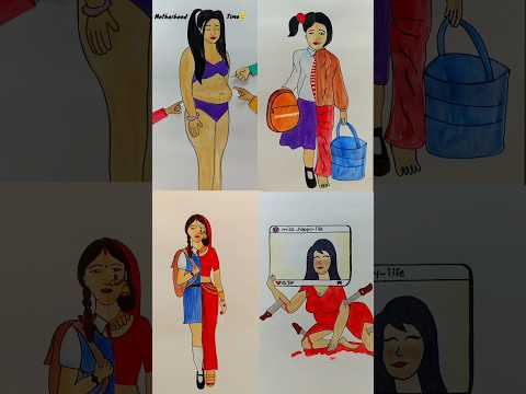 4 Deep meaningful art about women💔 #shorts #jyotiartandcraft #deepmeaning #art #viralvideo #trending