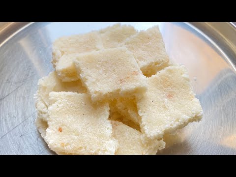 Quick & Easy Fresh Coconut Burfi in 15 min, Kobbari Mithai recipe, Indian traditional sweet recipe