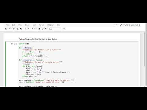 Day 56: Python Program to Find Sum of Sine Series