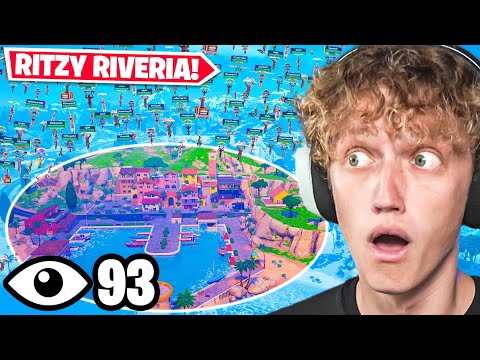 100 Players Land At RITZY RIVIERA In Fortnite Chapter 5!