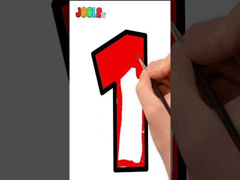 Let's Draw And Color The Number 1 #shorts