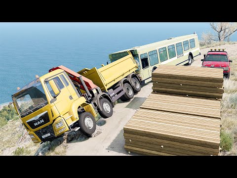 Mobil vs Cliff Drops #2 - BeamNG Drive