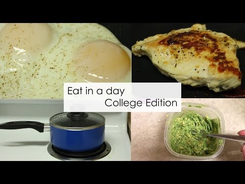 What I Eat in a Day as a College Student Vlog