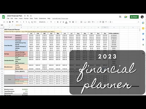 Create a 2023 Financial Plan with me 💰 + FREE TEMPLATE (Google Sheet) in Description!