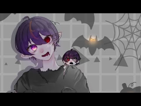 【中1女子描いてみた】遅くなりましたがハロウィンイラストです🎃👻shortsの絵にちょこっとおまけしてあります🤡