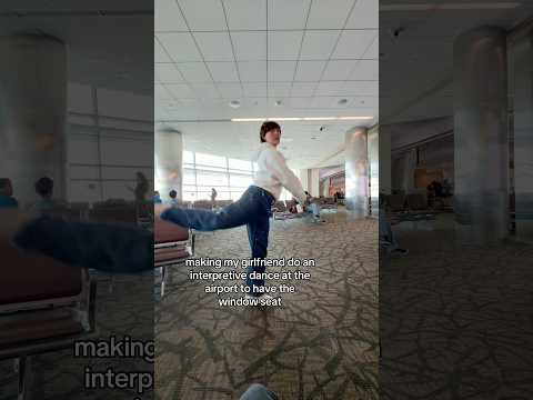 my girlfriend made me DANCE IN AN AIRPORT ✈️ w Mattie Westbrouck- #shorts