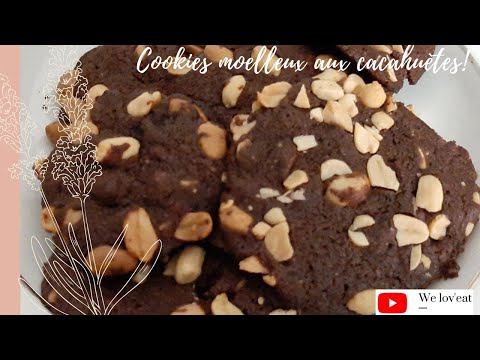 COOKIES AUX CACAHUETES ET A LA POUDRE DE CACAO🤩: délicieux cookies sucrés salés on adooorrre!!!!!!😚