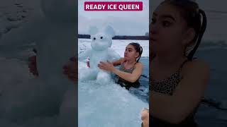 100%POWER OF ICE QUEEN 👑#trending #iceswimming #2024shorts #vairalvideo #winter #reels #ice #youtube