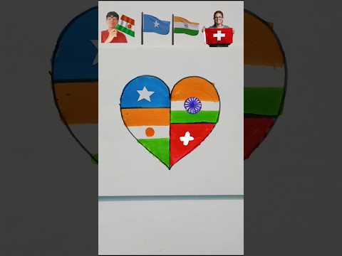 Switzerland 🇨🇭 Somalia 🇸🇴 India 🇮🇳 And Niger 🇳🇪 Flag Drawing | #shorts #shortened