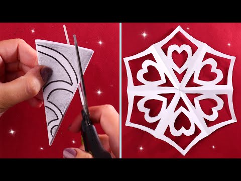 Easy & Simple Paper Cutting Design Ideas for Decoration step by step ❄️ How to make Xmas Snowflake