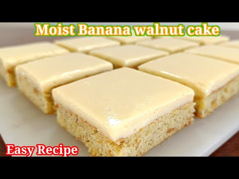 moist banana walnut cake recipe | #banana #cake