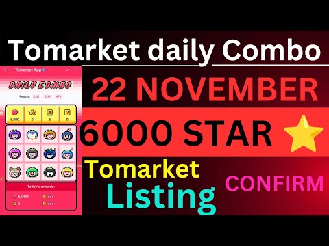 Tomarket daily Combo Code Solve || Date 1 9/11/24 daily Combo Code || 1 Tomarket Star= 1$ On Airdrop