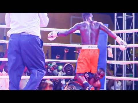 CIVILIAN Hassan Musuza Brutally KOs UPDF's Lt.Muzeei Aldine In 4th Round, A Featherweight Contest