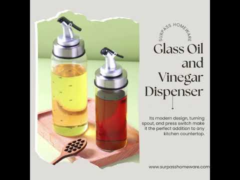 Glass Oil and Vinegar Dispenser, Modern Olive Oil Dispenser #oildispenser #oildispenserbottle