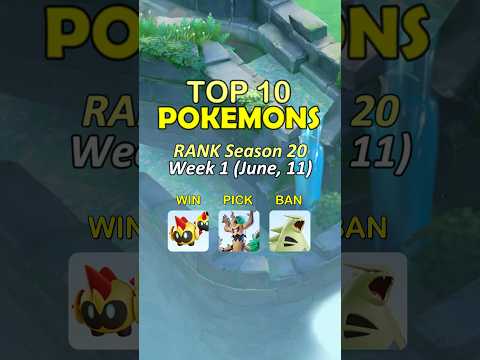 Top 10 Pokemons S20 Rank Week-1📊 Pokémon Unite