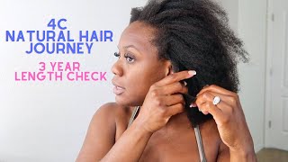 3 Year Natural Hair Update | 4C Hair Care Journey Routine | Length Check