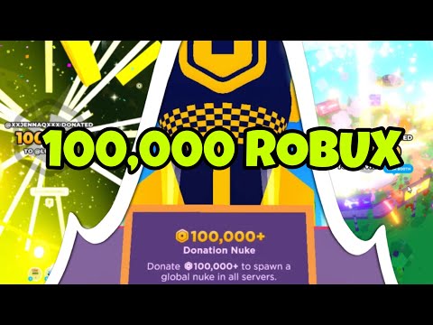 My best friend donated me  100K ROBUX IN PLS DONATE 😱🤯🤑