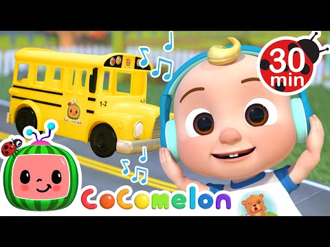 Wheels on the Bus - Toy Play Fun with JJ | CoComelon Toy Play Learning | Nursery Rhymes & Kids Songs