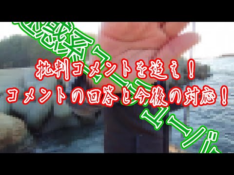 批判コメントを追え！　釣りの動画撮影の今後の対応！