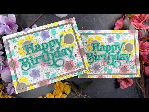 Layered Stencils & Backgrounds Birthday Cards | Simon Says Stamp