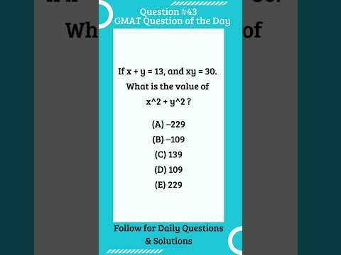 GMAT Question #gmat#gmatfocus #gmatprep  #shorts #maths #exam#gmatproblemsolving #onlinetutor