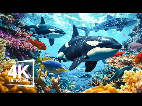 Aquarium 4K VIDEO (ULTRA HD) 🐠Relaxing Music to Relieve Stress, Anxiety and Depression • Mind, Body