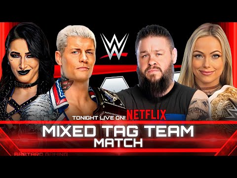 WWE 2K24 | Cody Rhodes & Rhea Ripley VS Kevin Owens & Liv Morgan - Mixed Tag Team Match | Raw