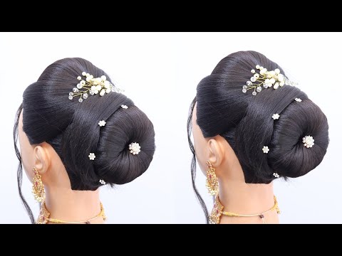 Best long hair juda hairstyle for you | bun hairstyle quick and easy tutorial | bridal bun hairstyle