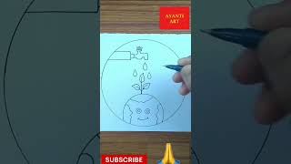 World Environment Day Drawing || Save Environment Drawing || Save Tree Save Earth Drawing ||