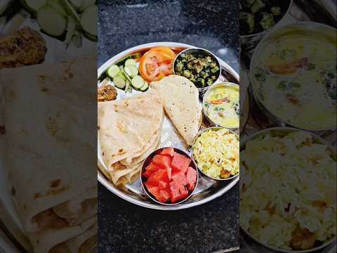 Lunch thali #vegthali #gharkakhana #lunch #homefood #tastyfood #foodblogger #foodlovers #pureveg