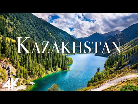 FLYING OVER KAZAKHSTAN (4K UHD) - Relaxing Music Along With Beautiful Nature Videos - 4K Video HD