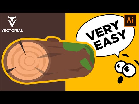 How to draw Wood in Adobe Illustrator - EASY tutorial