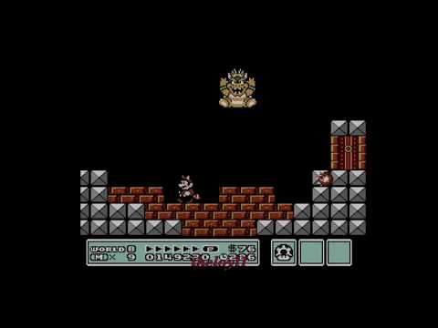 Super Mario Bros 3 - Final Castle & Boss Battle vs. Bowser & finale