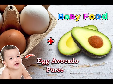 Baby Food || Egg Avocado Puree for Babies || Avocado Puree || How to Make Organic Baby Food for Baby