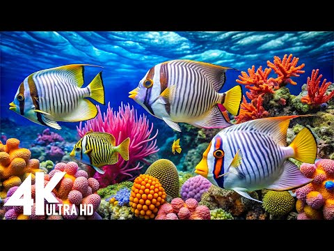 Aquarium 4K VIDEO(ULTRA HD) - Amazing Beautiful Coral Reef Fish - Sleep Relaxing Meditation Music #7