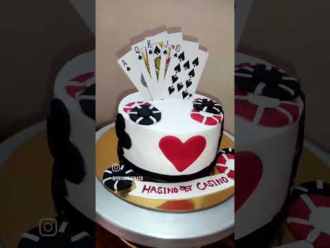 Casino theme cake for kitty party #butterscotch_cake